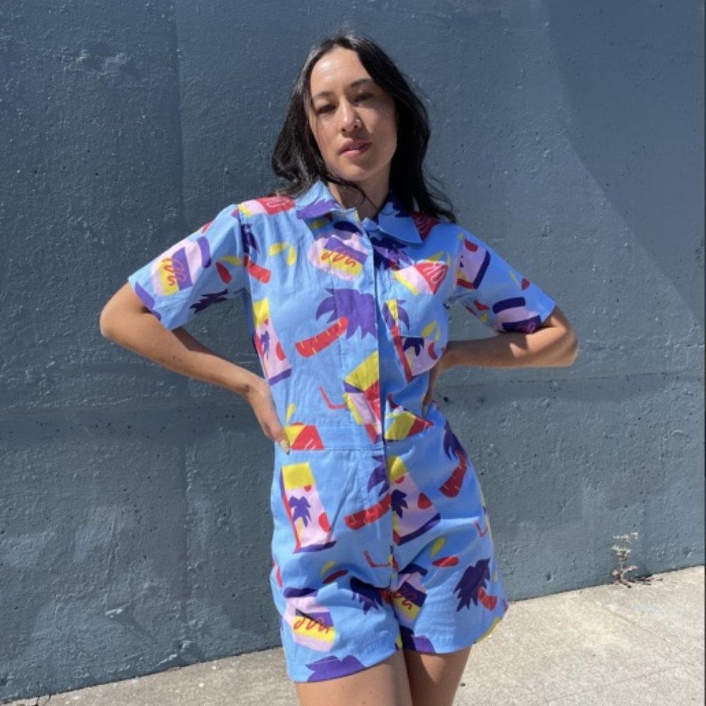 Nooworks Snacks Romper Shortalls